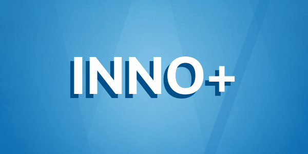 Blue background with bold white lettering for Seattle Inno+ Logo