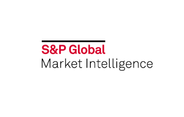 white background with black bar across the top and S&P Global in red with Market Intelligence written below