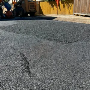 close up of asphalt on driveway