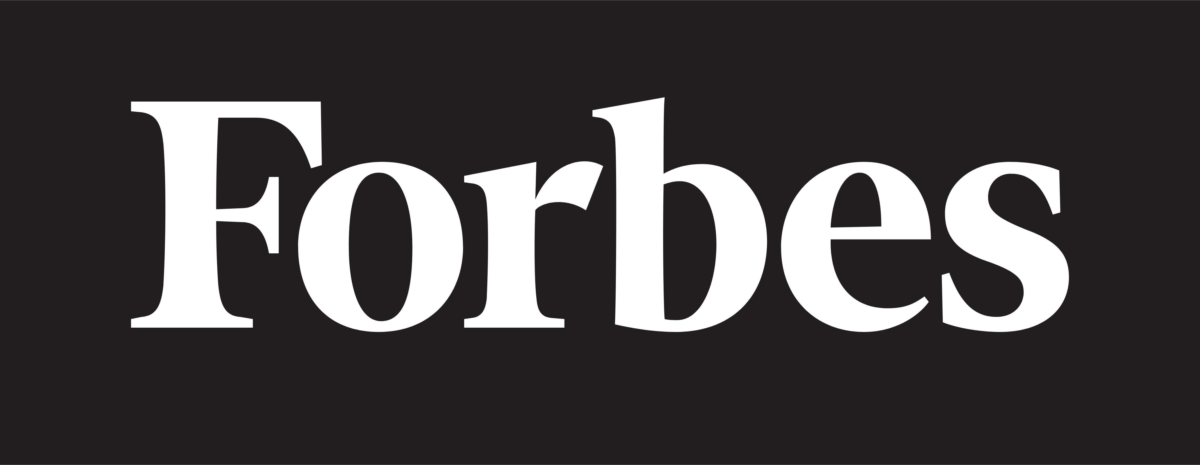 forbes logo with black background and white letters says "forbes"