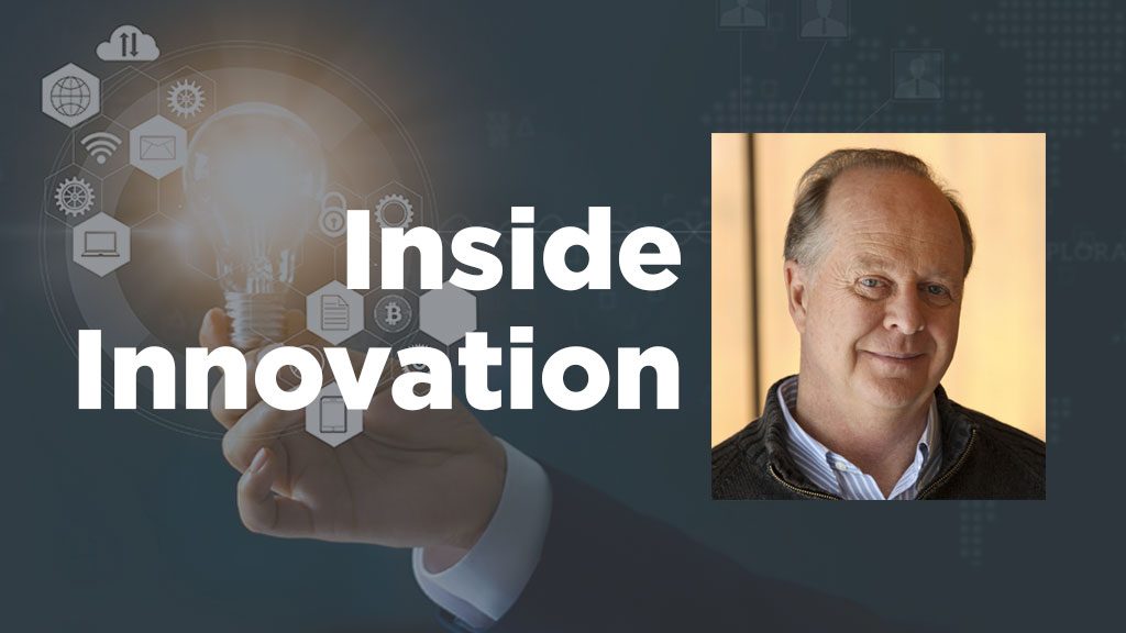 Inside innovation with a headshot photo of author John Bleasby