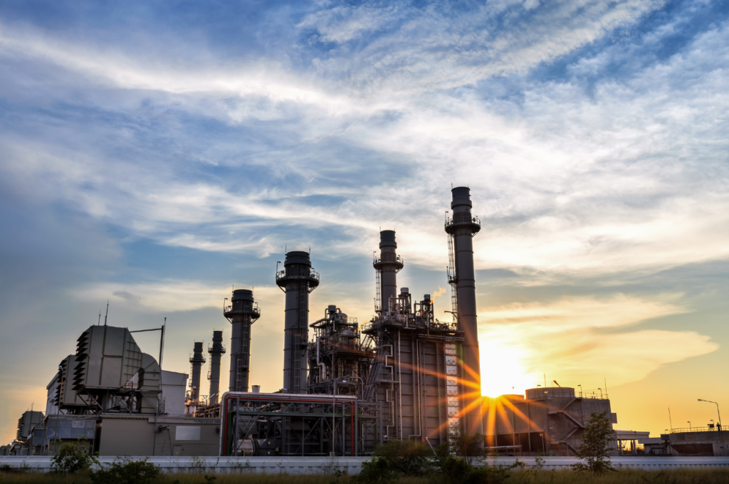 Data Centers 10 Natural Gas Combined Cycle Power Plant with sunset